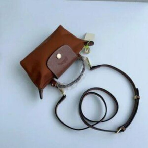 longchamp Brown Mini Bag with Gold Accents - Picture 4 of 9